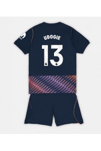 Tottenham Hotspur Destiny Udogie #13 Jalkapallovaatteet Lasten Vieraspeliasu 2026-27 Lyhythihainen (+ Lyhyet housut)
